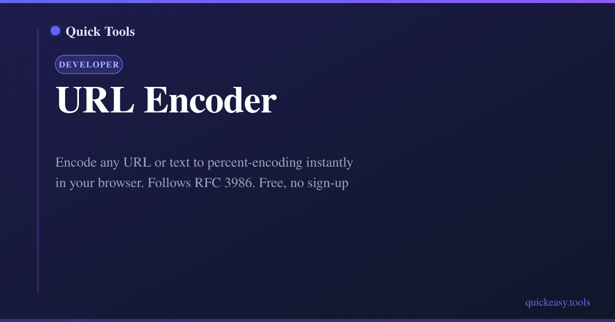 URL Encoder — Quick Tools